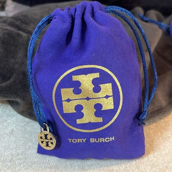 NEW IN BAG TORY BURCH CRYSTAL PAVE STUD EARRINGS AND DUST BAG - Picture 6 of 6